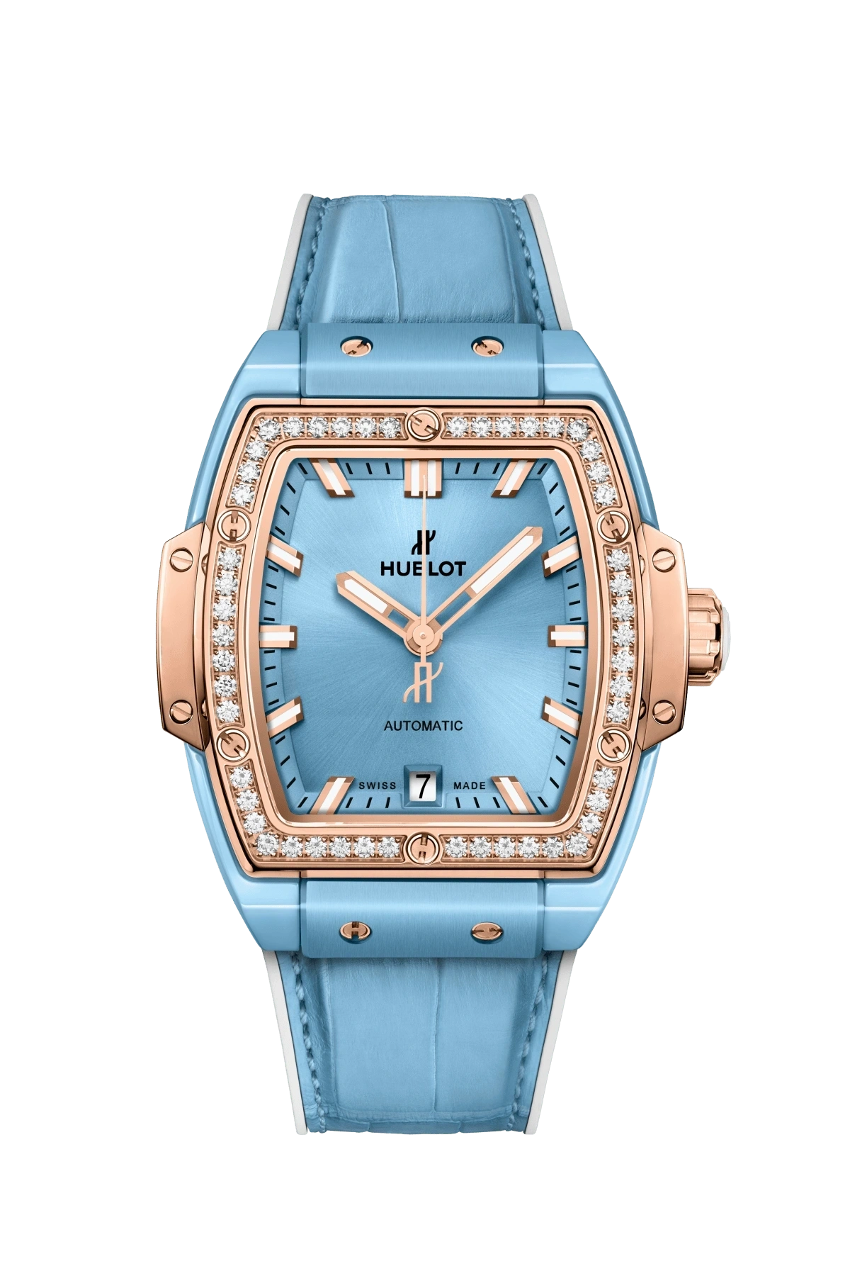 Hublot Spirit of Big Bang 39mm Light Blue Ceramic King Gold Diamonds