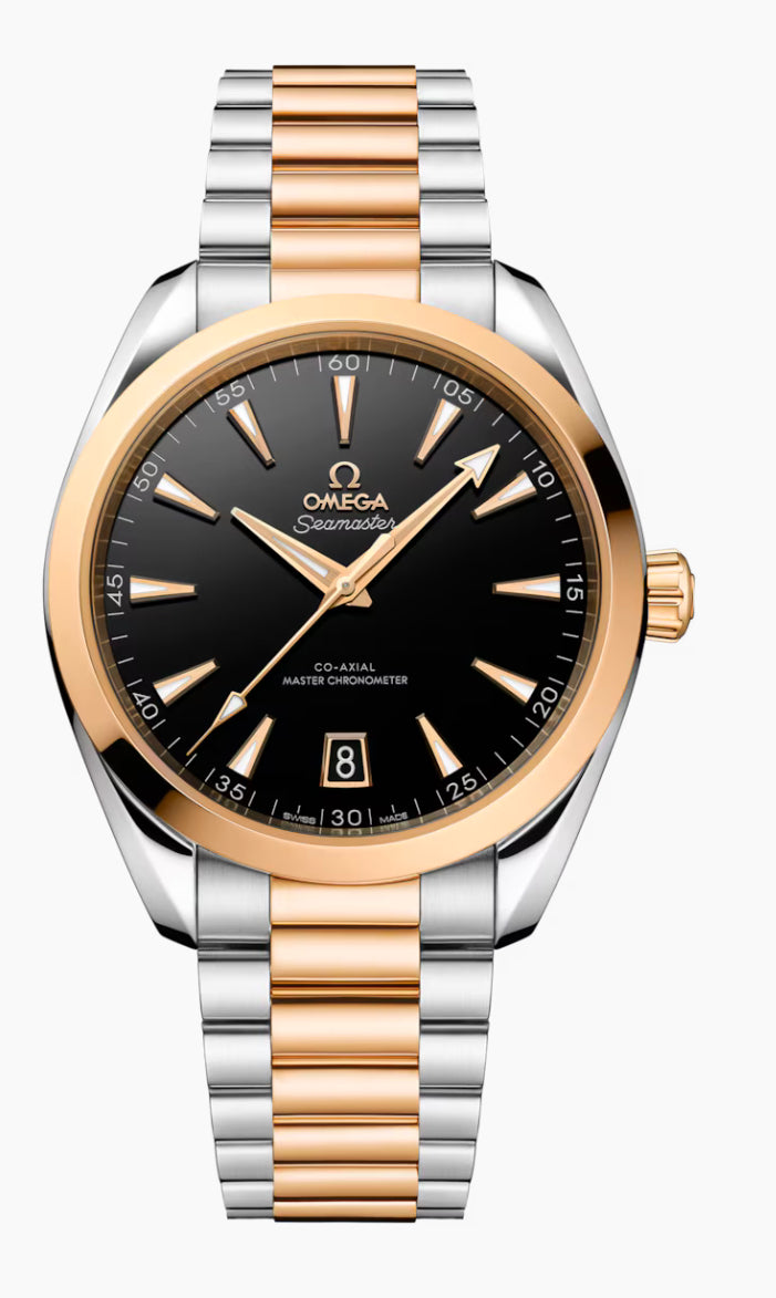 Omega SEAMASTER
AQUA TERRA 150M
41 MM, STEEL ‑ MOONSHINE™ GOLD ON STEEL ‑ MOONSHINE™ GOLD