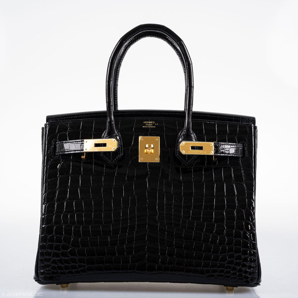 Hermes Birkin 30 Black Nilo Crocodile Gold Hardware