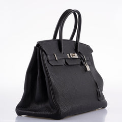 Hermes Birkin 35 Black Togo Palladium Hardware - 2003, Square G