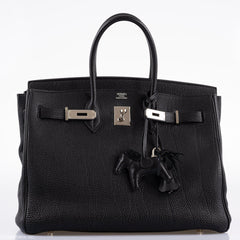 Hermes Birkin 35 Black Togo Palladium Hardware - 2003, Square G