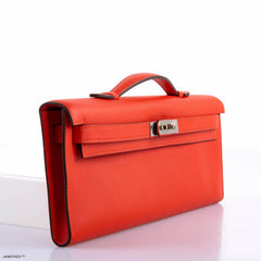 Hermes Kelly Cut Capucine Swift leather Palladium Hardware - 2018, C