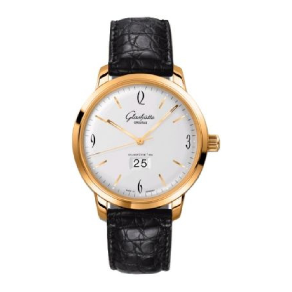 Glashutte Original Senator Sixties Panorama Date Mens Watch 39-47-01-01-04