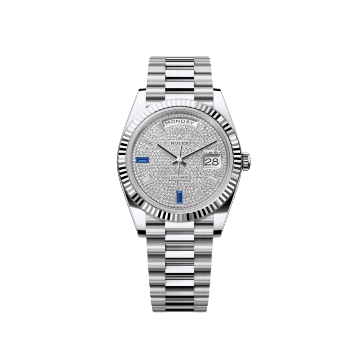 Rolex Day-Date 228236 Platinum Pavé Diamond Dial (2023)