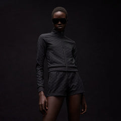 GG jersey jacquard zip jacket - black