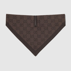 Large/extra-large pet bandana - dark brown silk