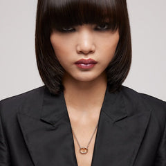 Gucci Interlocking pendant chain necklace - palladium-toned brass