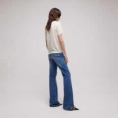 Fine wool sweater with embroidery - white