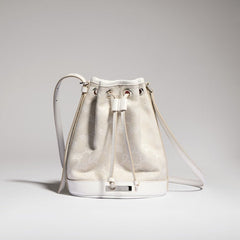 Mini bucket bag with Gucci plaque
