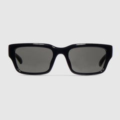 Rectangular-frame sunglasses - black