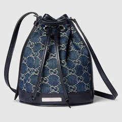 Mini bucket bag with Gucci plaque