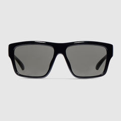 Geometric-frame sunglasses - black