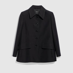 Linen blend caban - black