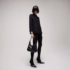 Linen blend caban - black