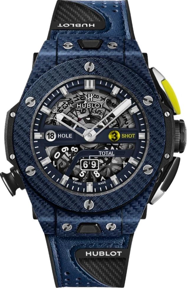 Hublot UNICO Golf Blue Carbon 45mm Mens Watch 416.YL.5120.VR