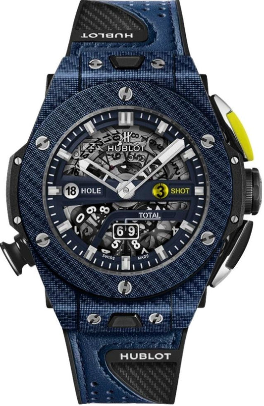 Hublot UNICO Golf Blue Carbon 45mm Mens Watch 416.YL.5120.VR