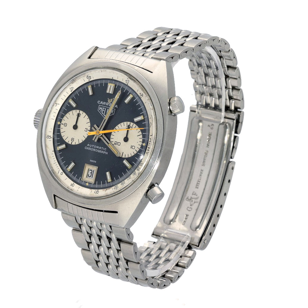 Pre-Owned Heuer 1153N Racing Dial 1970's Gay Frères Bracelet watch