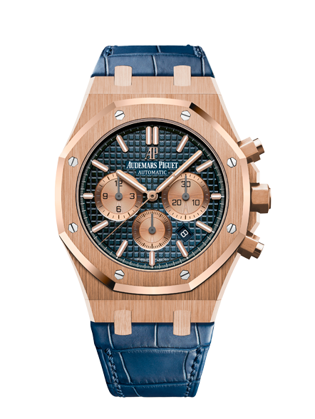 Audemars Piguet Royal Oak Chronograph Rose Gold 41mm Blue Dial