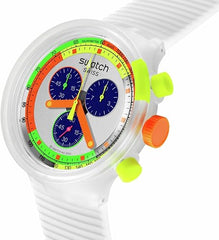 Big Bold Chrono Unisex Watch Casual Polymer Transparent Quartz Waterproof