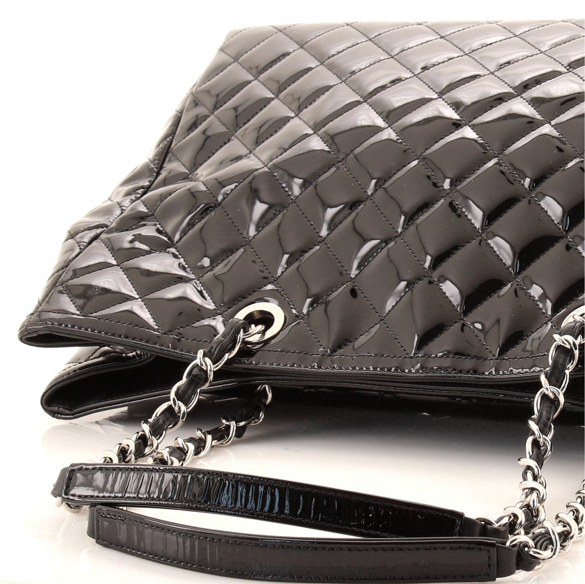 Coco Shine Tote Quilted Patent Large