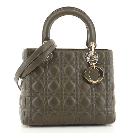 Lady Dior Bag Cannage Quilt Lambskin Medium