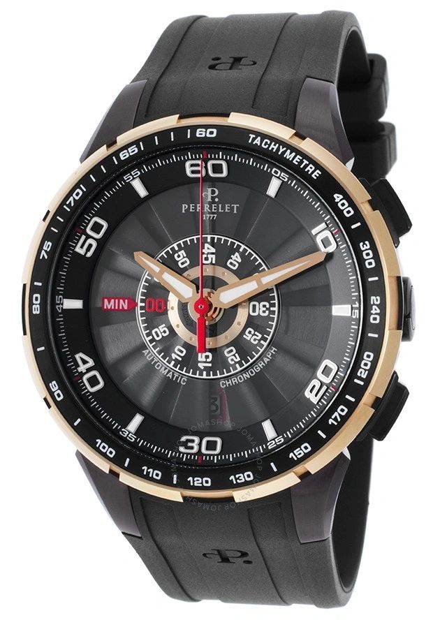 Perrelet Turbine Chronograph Black Titanium Dial A3036/1
