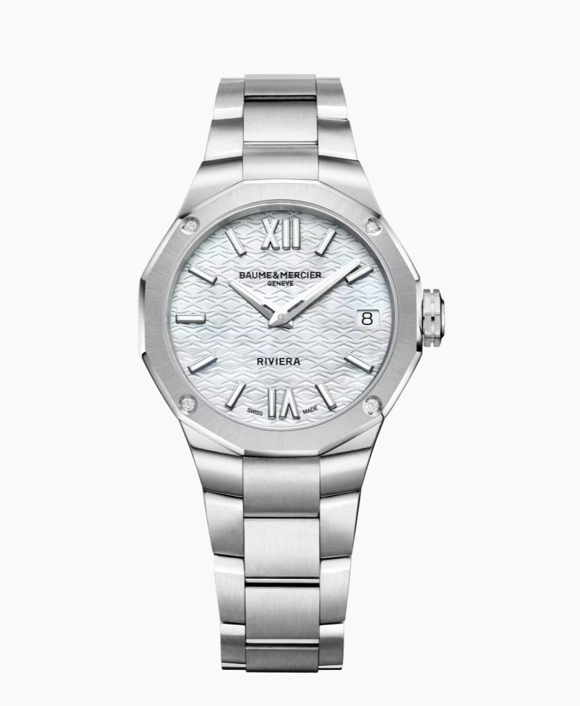 BAUME & MERCIER-Riviera 10729

QUARTZ WATCH, DATE DISPLAY, DIAMOND-SET - 33MM M0A10729
