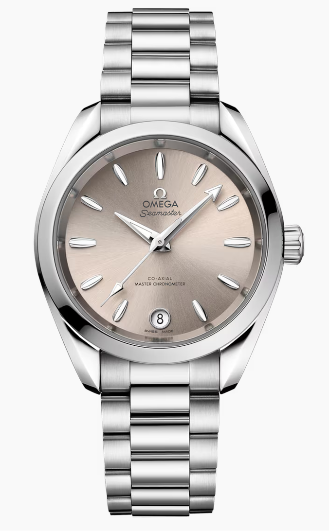 OMEGA- SEAMASTER
AQUA TERRA SHADES
34 mm, steel on steel 220.10.34.20.09.001