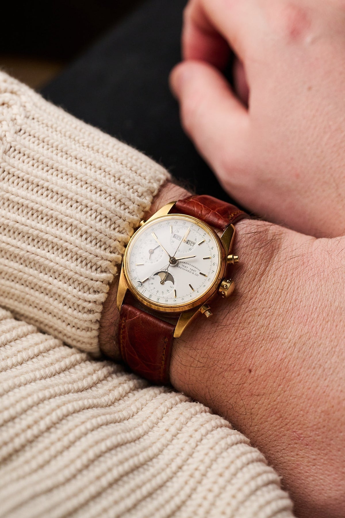 EBERHARD & CO NAVY MASTER TRIPLE CALENDAR CHRONOGRAPH