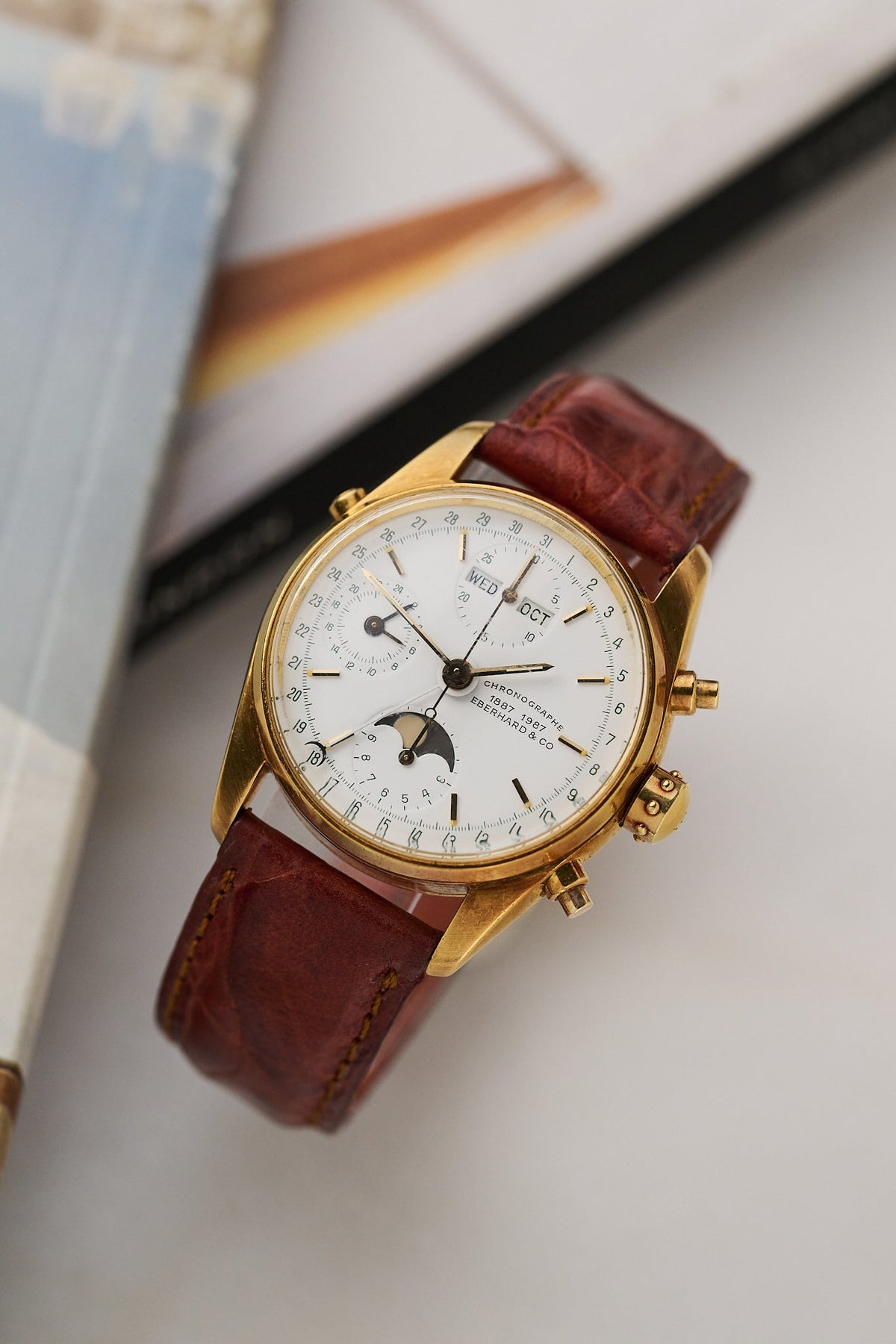 EBERHARD & CO NAVY MASTER TRIPLE CALENDAR CHRONOGRAPH