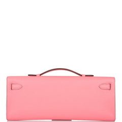 Hermes Rose D'ete Swift Kelly Cut Palladium Hardware