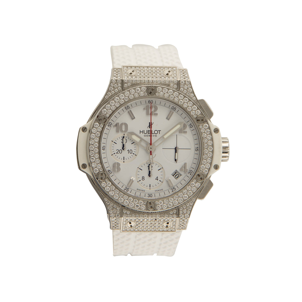 Hublot Big Bang Chronograph Steel White Pave 41mm