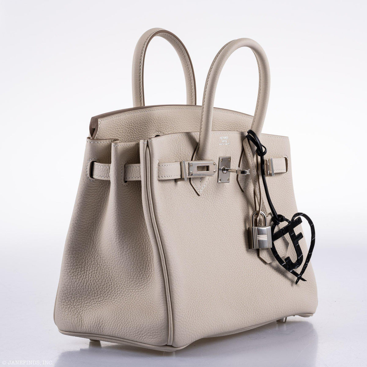 Hermes Birkin 25 Craie Togo Palladium Hardware