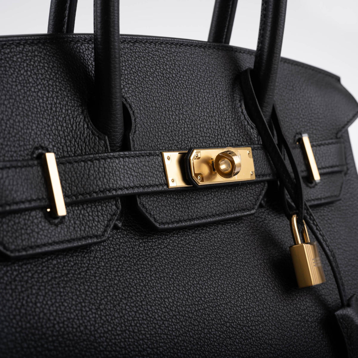 Hermes Birkin 30 Black Navillo Taurillon Leather Gold Hardware