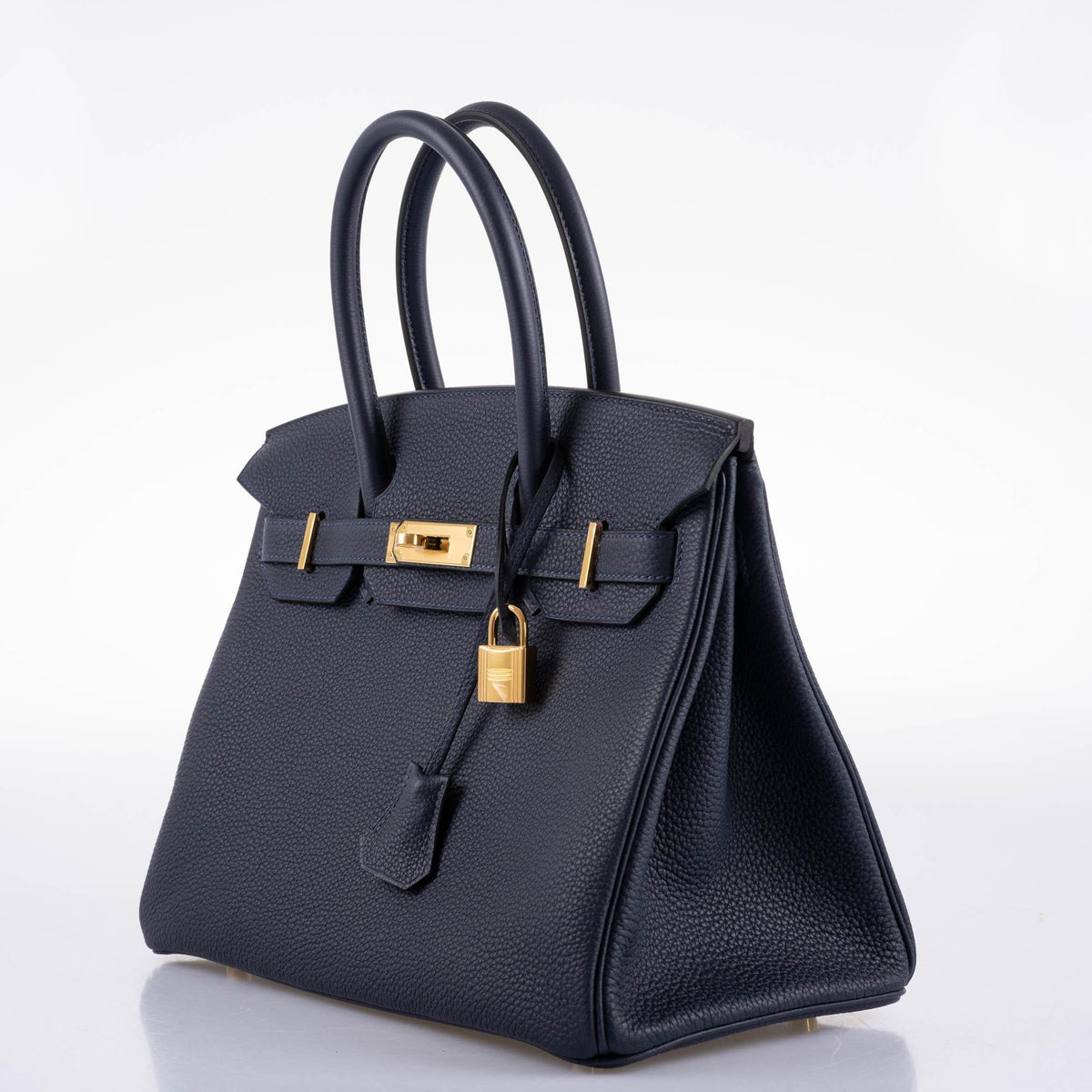 Hermes Birkin 30 Bleu (Blue) Nuit Togo with Gold Hardware