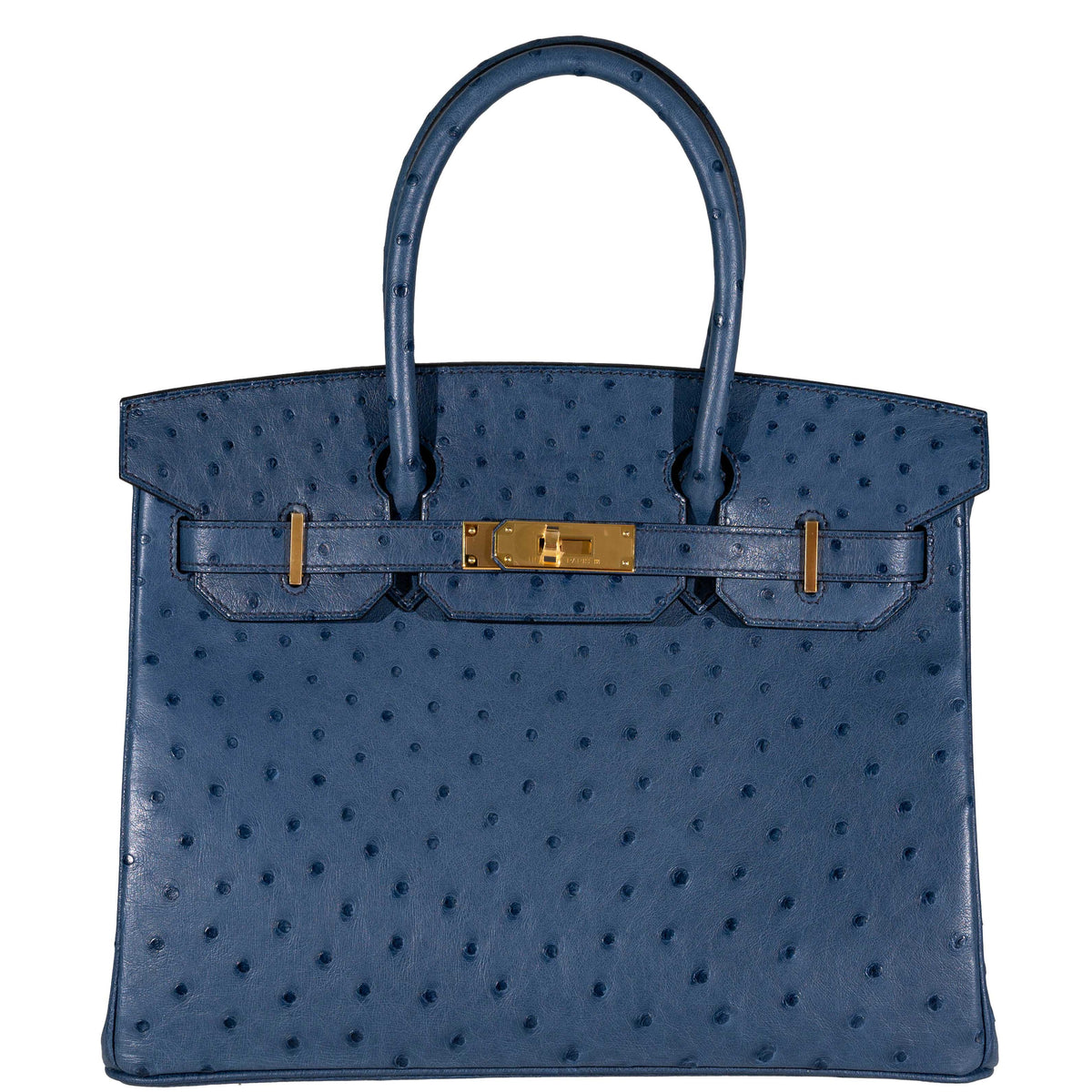 Hermes Birkin 30 Blue Roi Ostrich Gold Hardware