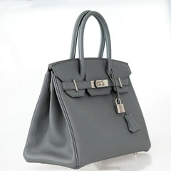 Hermes Birkin 30 Vert Amande Epsom with Palladium Hardware - 2021, Z