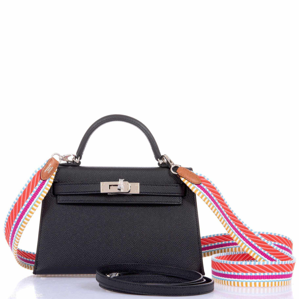Hermes Kelly 20 Mini II Sellier Black Epsom Palladium Hardware