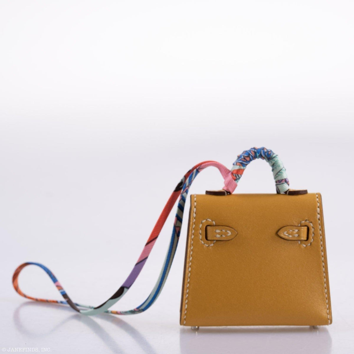 Hermes Micro Kelly Twilly Charm Foine Tadelakt Leather Palladium Hardware