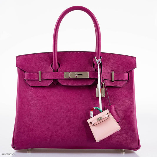 Hermes Micro Kelly Twilly Charm Rose Sakura Tadelakt Palladium Hardware