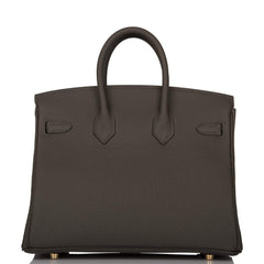 Hermes Birkin 25 Vert de Gris Togo Gold Hardware