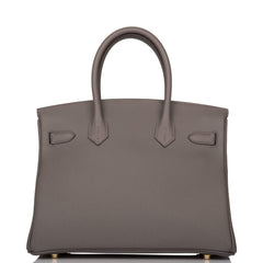 Hermes Birkin 30 Etain Togo Gold Hardware