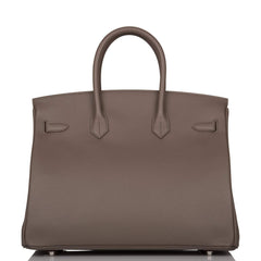 Hermes Birkin 35cm Etain Epsom Palladium Hardware