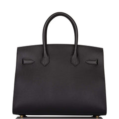 Hermes Birkin Sellier 30 Black Epsom Gold Hardware