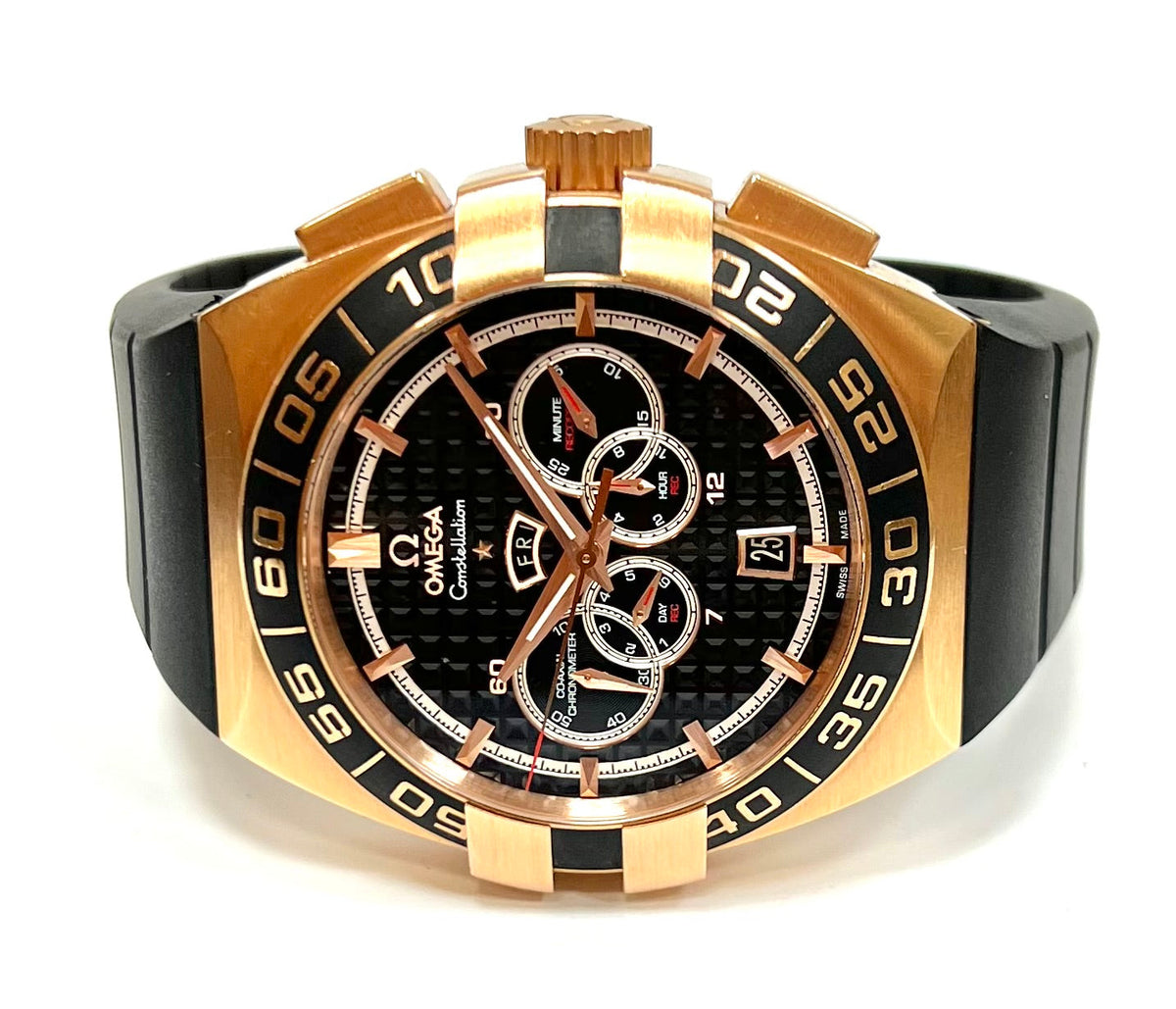 Omega Constellation Double Eagle Chronograph Rose Gold 44mm