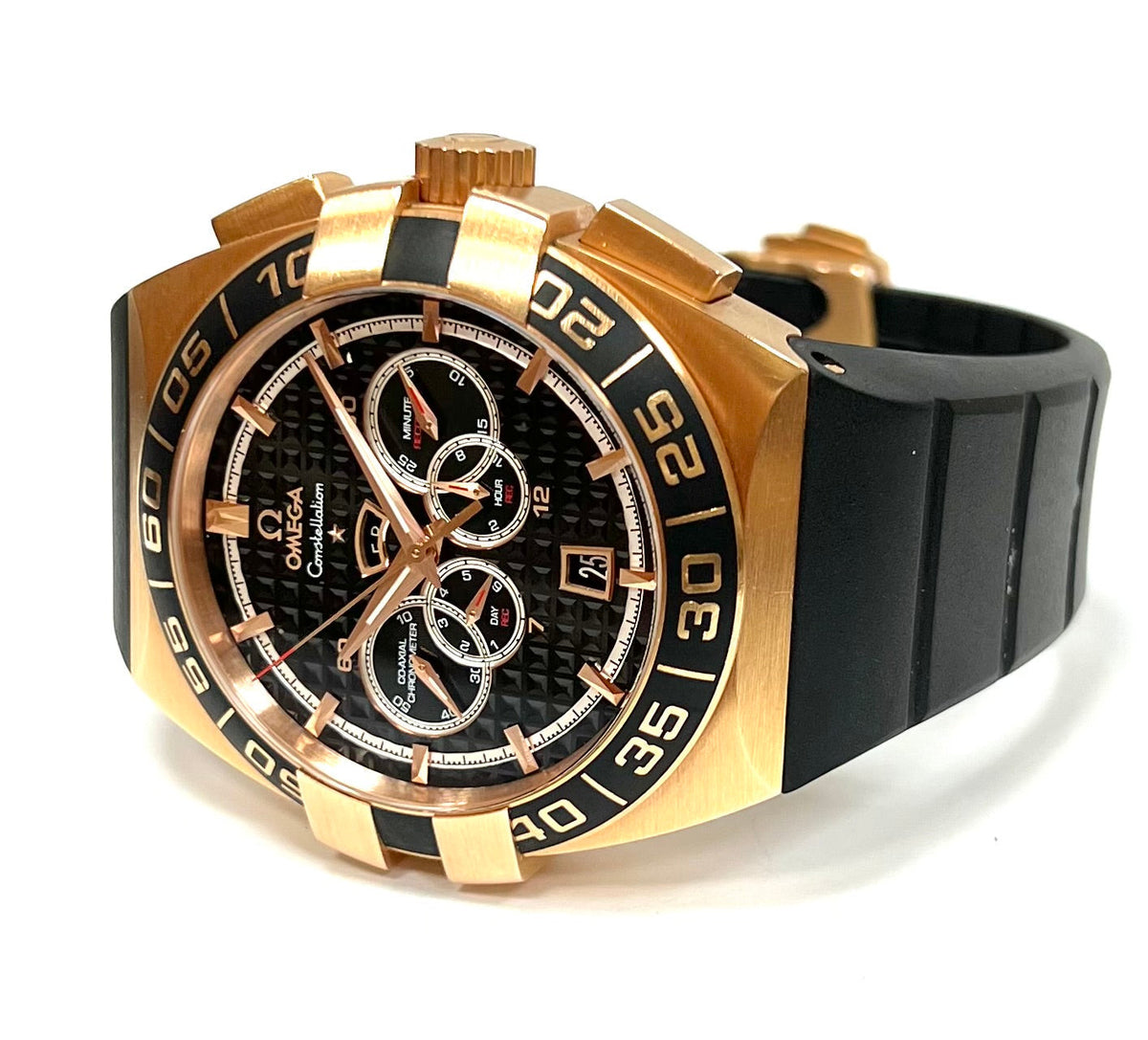 Omega Constellation Double Eagle Chronograph Rose Gold 44mm