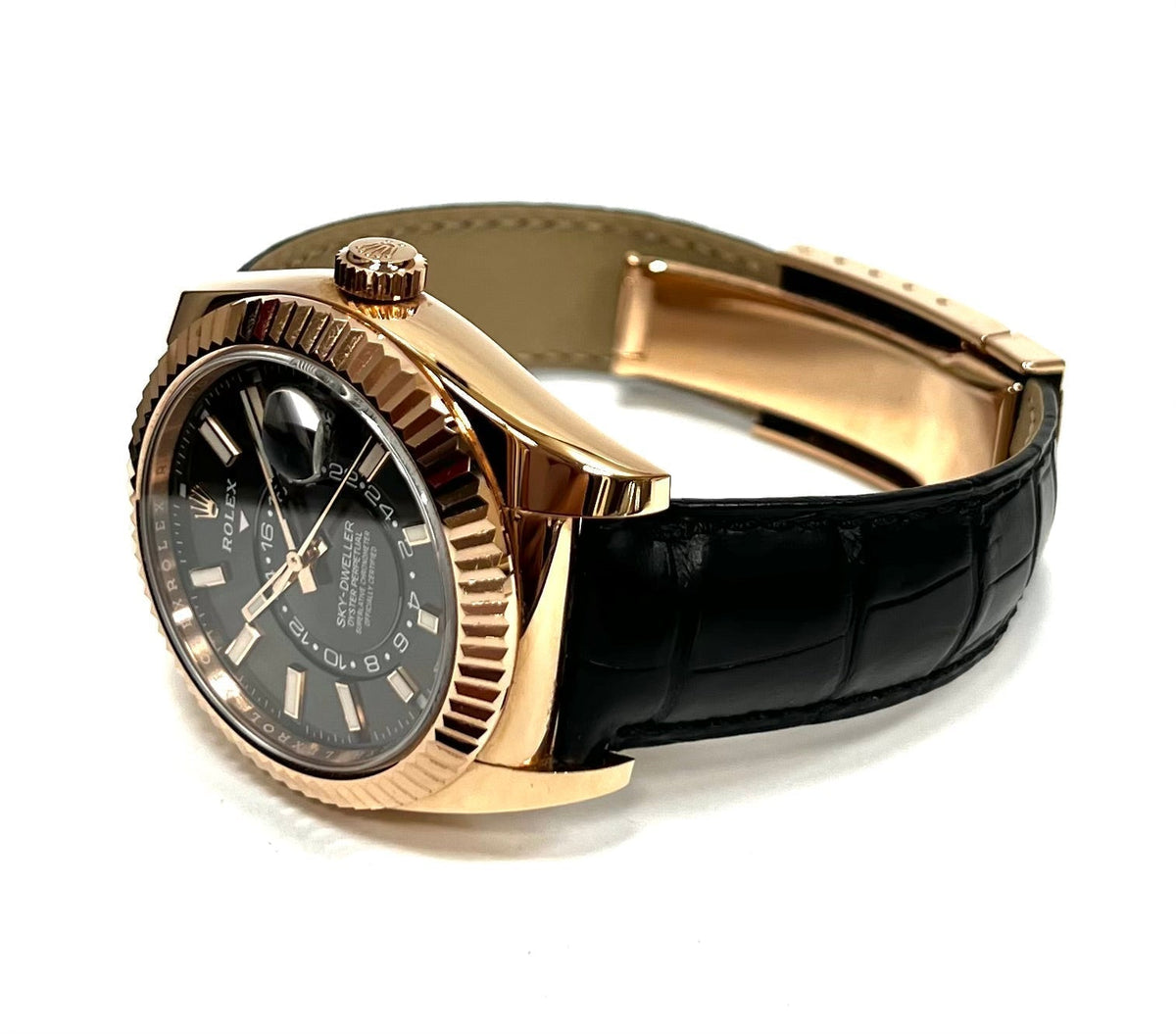 Rolex Sky-Dweller Rose Gold 326135 Dark Rhodium Dial