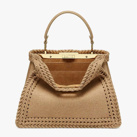 PEEKABOO ISEEU MEDIUM Beige Flannel Bag