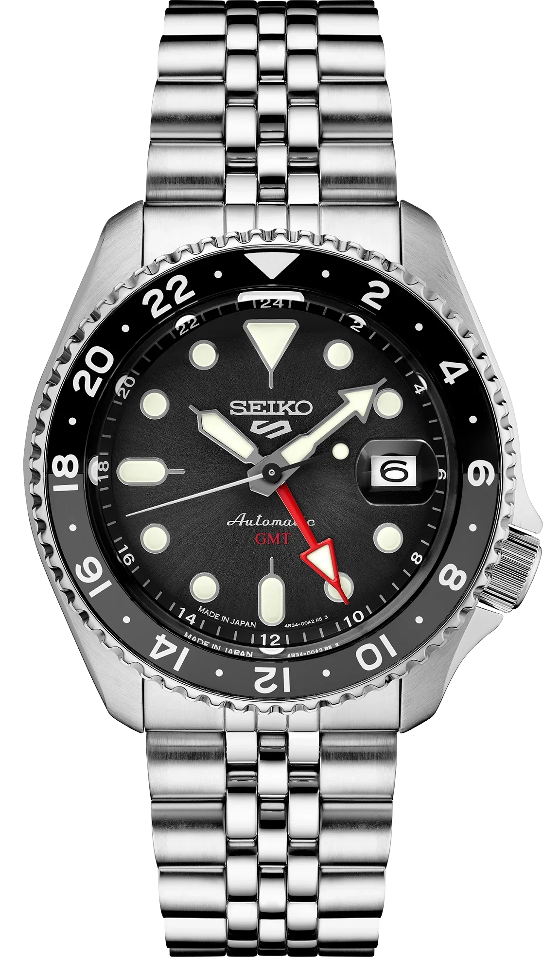 SEIKO-5 Sports SSK001 GMT Series Automatic Black Dial