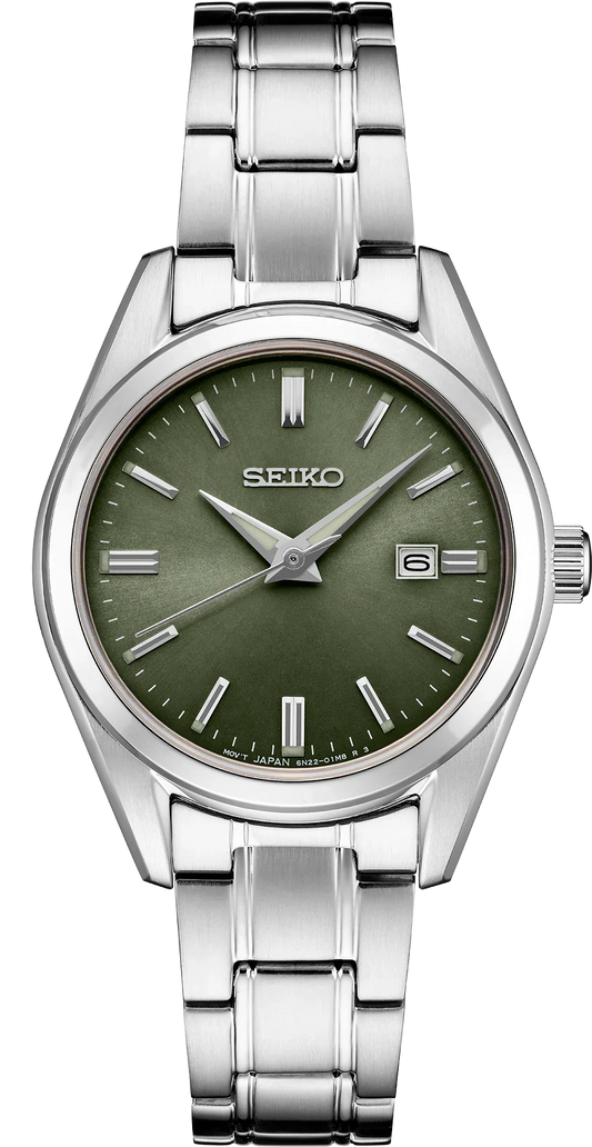 Seiko-Quartz Green Dial Ladies Watch SUR533